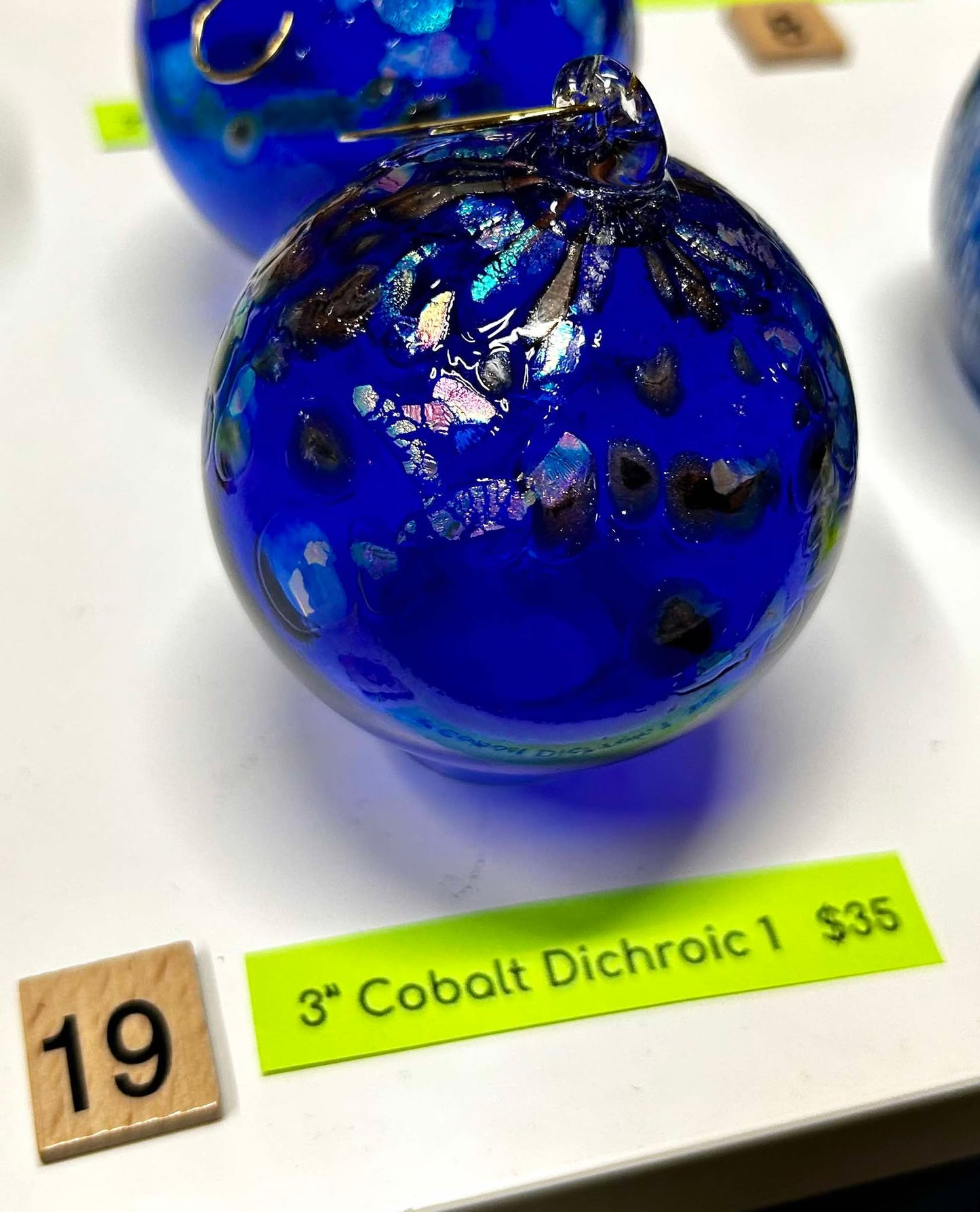 #19 3" Cobalt Dichroic 1 Ornament - 2/12/2025