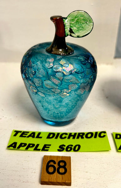 #68 Teal Dichroic Apple- 04/03/2024
