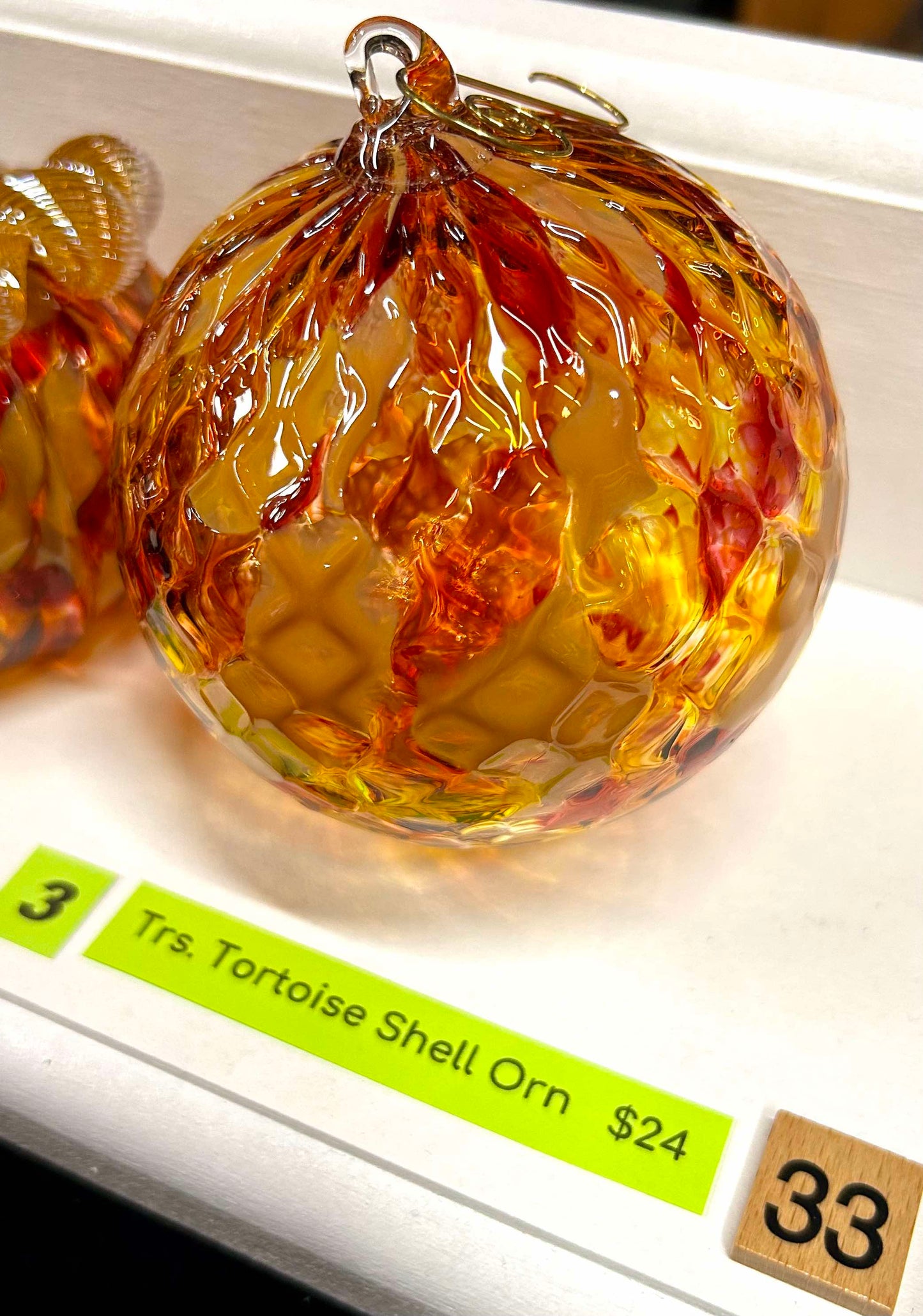 #33 Transparent Tortoise Shell Ornament- 2/5/2025