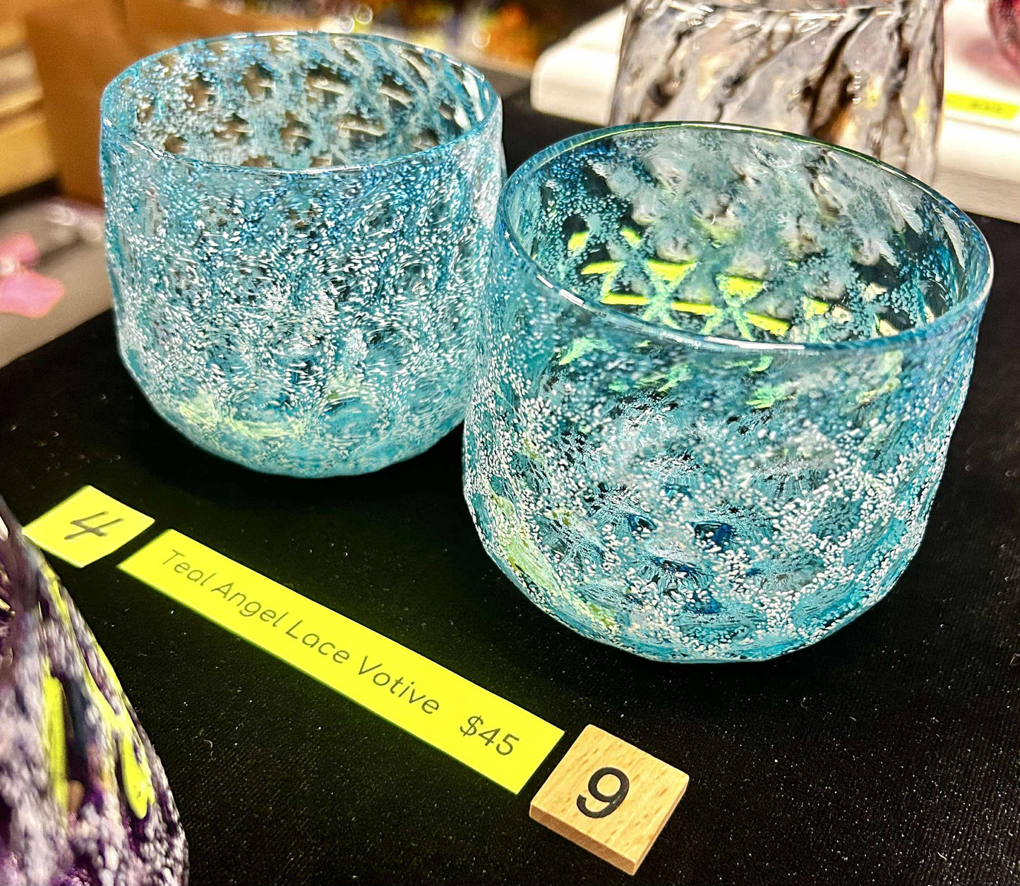 #09 Teal Angel Lace Votive- 02/26/25