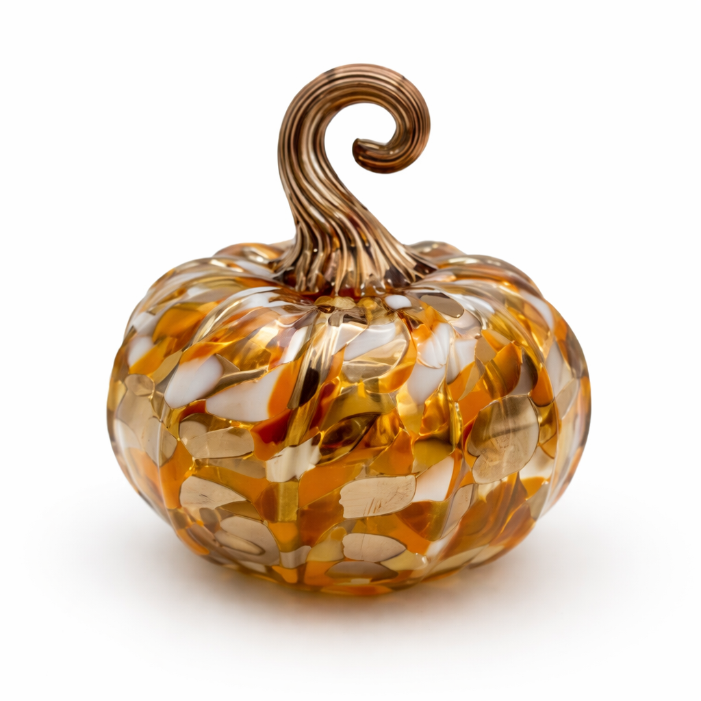 Harvest Glass Pumpkin