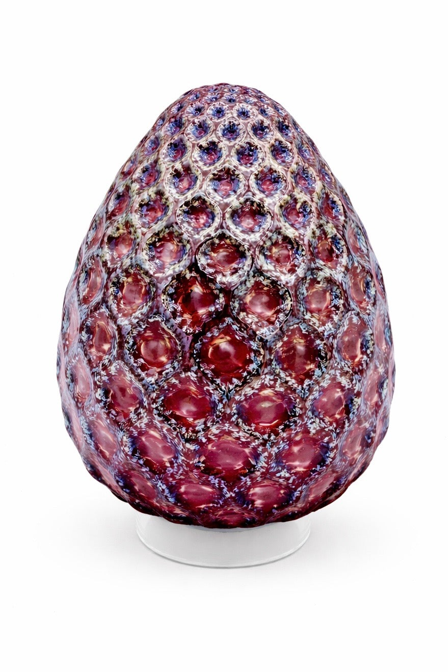 Cherry Metallic Angel Lace Easter Egg