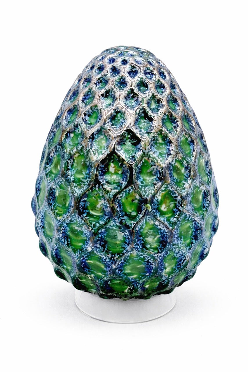 Emerald Metallic Angel Lace Easter Egg