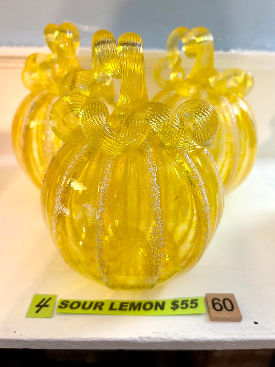 Lemon Candy Glass Pumpkin