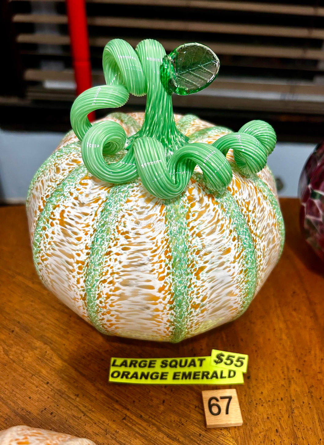 #67 Large Squat Orange Emerald- 01/10/24