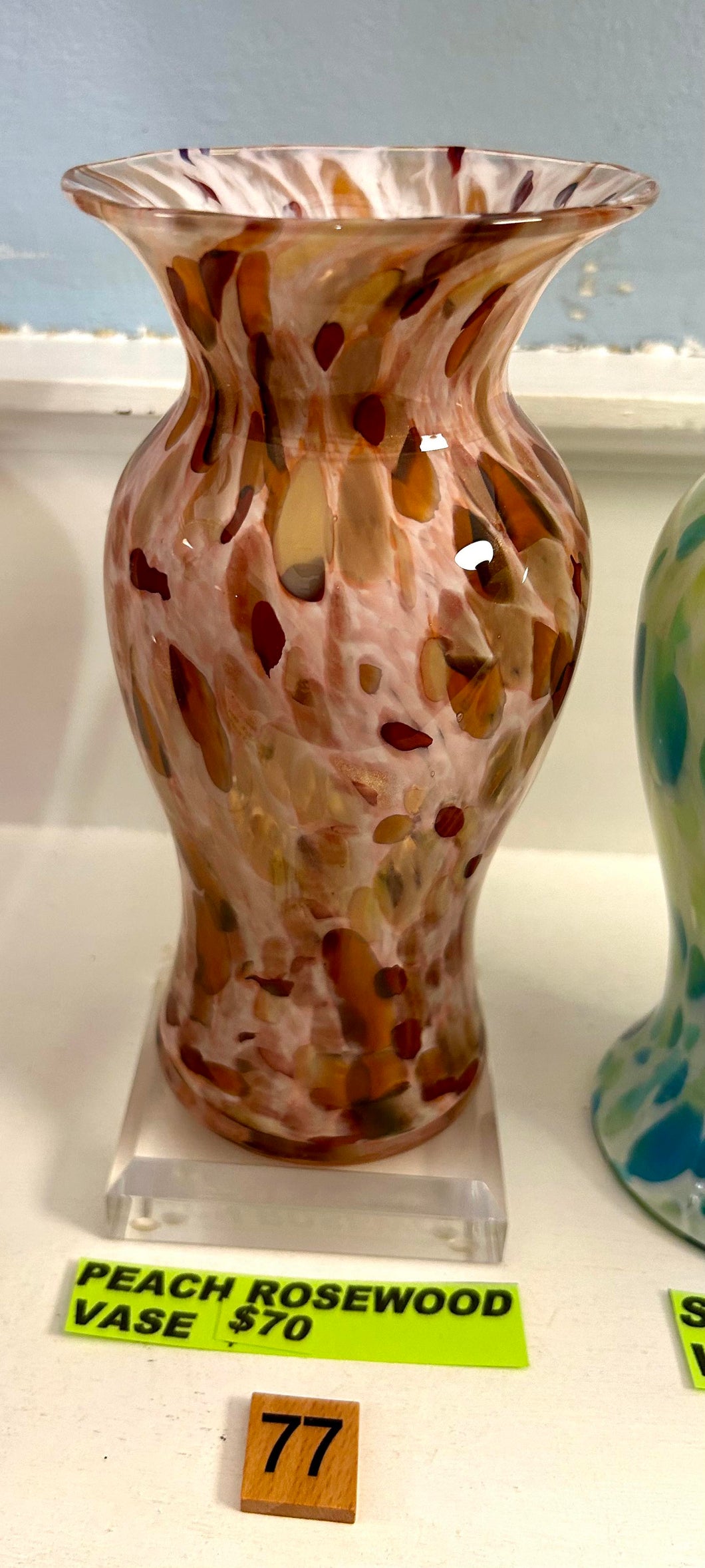 #77 Peach Rosewood Vase-02/07/2024