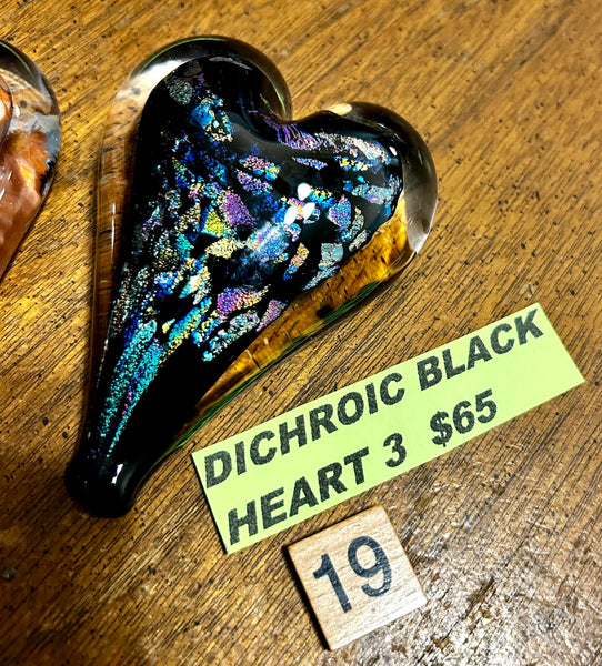 #19 Dichroic Black Heart 3-  04/03/2024