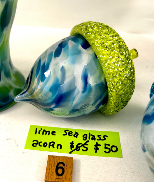 #06 Lime Sea Glass Acorn- 05/01/2024
