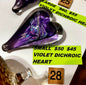 #28 *SALE* Small Violet Dichroic Heart- 05/15/2024