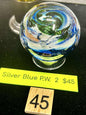#45 Silver Blue Paperweight 2- 3/12/25