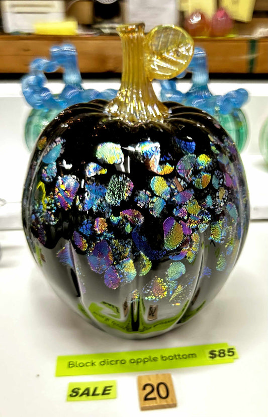 #20 Black Dichroic Apple Bottom- 6/18/25