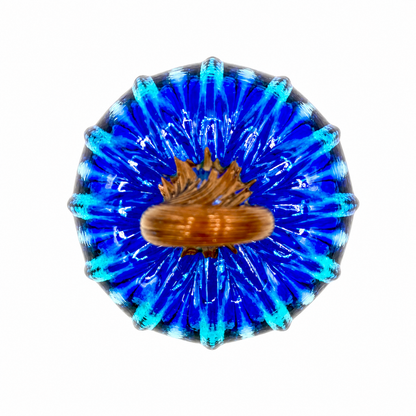 Aquamarine Hand Blown Glass Pumpkin - Artisan Home Decort