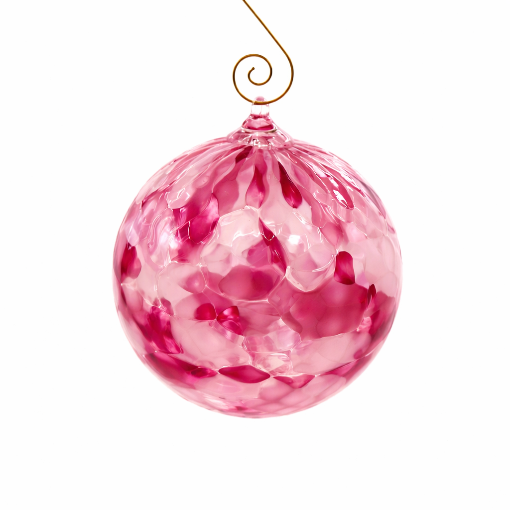Rose Petal Glass Valentine Ornament