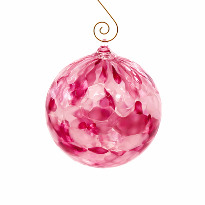 Rose Petal Glass Valentine Ornament