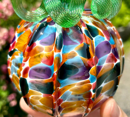 Mango Rainbow Glass Pumpkin Gift and Centerpiece