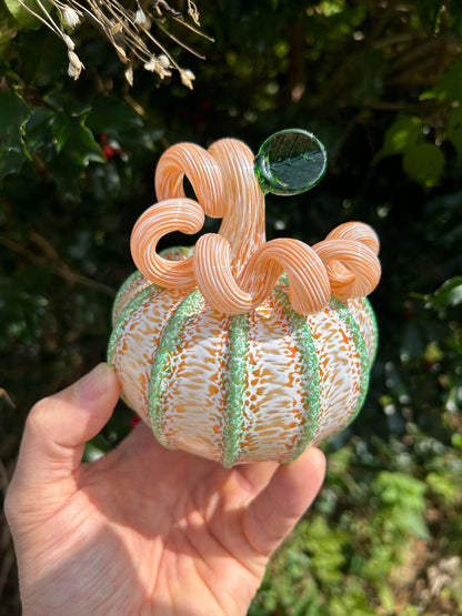 ORANGE MINT Glass Pumpkin Gift and Centerpiece