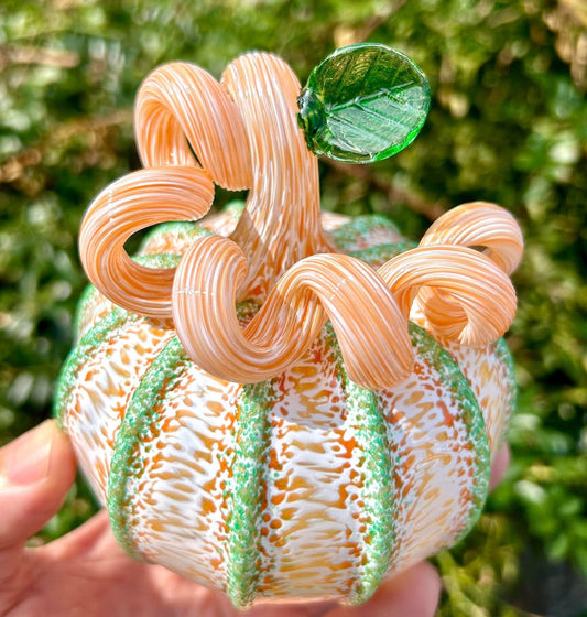 ORANGE MINT Glass Pumpkin Gift and Centerpiece