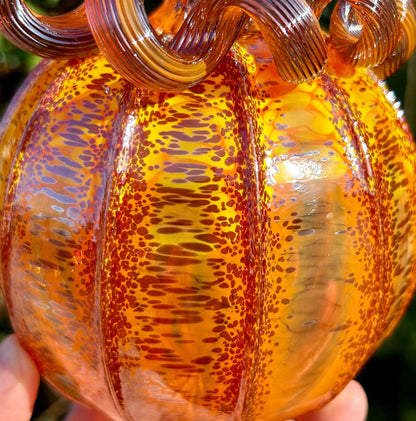 OVERSTOCK SALE Fall Harvest Glass Pumpkin Gift and Centerpiece