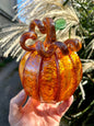 OVERSTOCK SALE Fall Harvest Glass Pumpkin Gift and Centerpiece