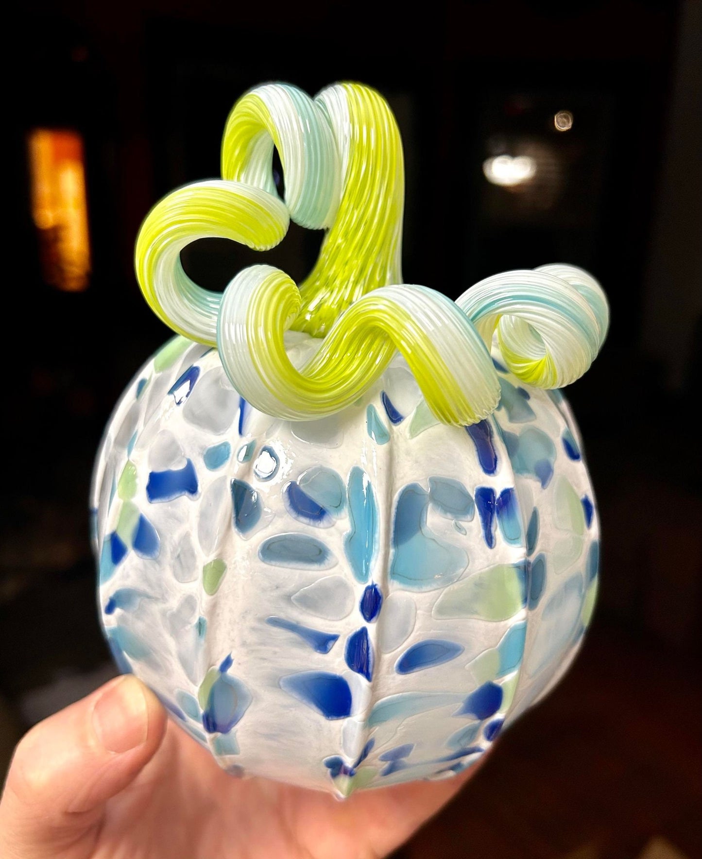 Sea Glass Glass Pumpkin Gift and Centerpiece