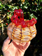 Peach Rosewood Glass Pumpkin Gift and Centerpiece