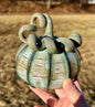 SILVER MOSS Glass Pumpkin and Centerpiece