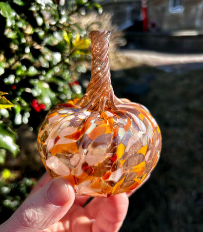 Baby Golden Harvest Glass Pumpkin Gift and Centerpiece