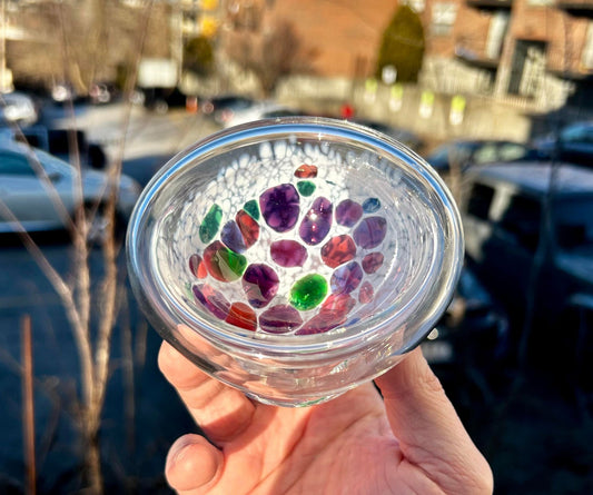 Rainbow Aurora Ring Dish 4"