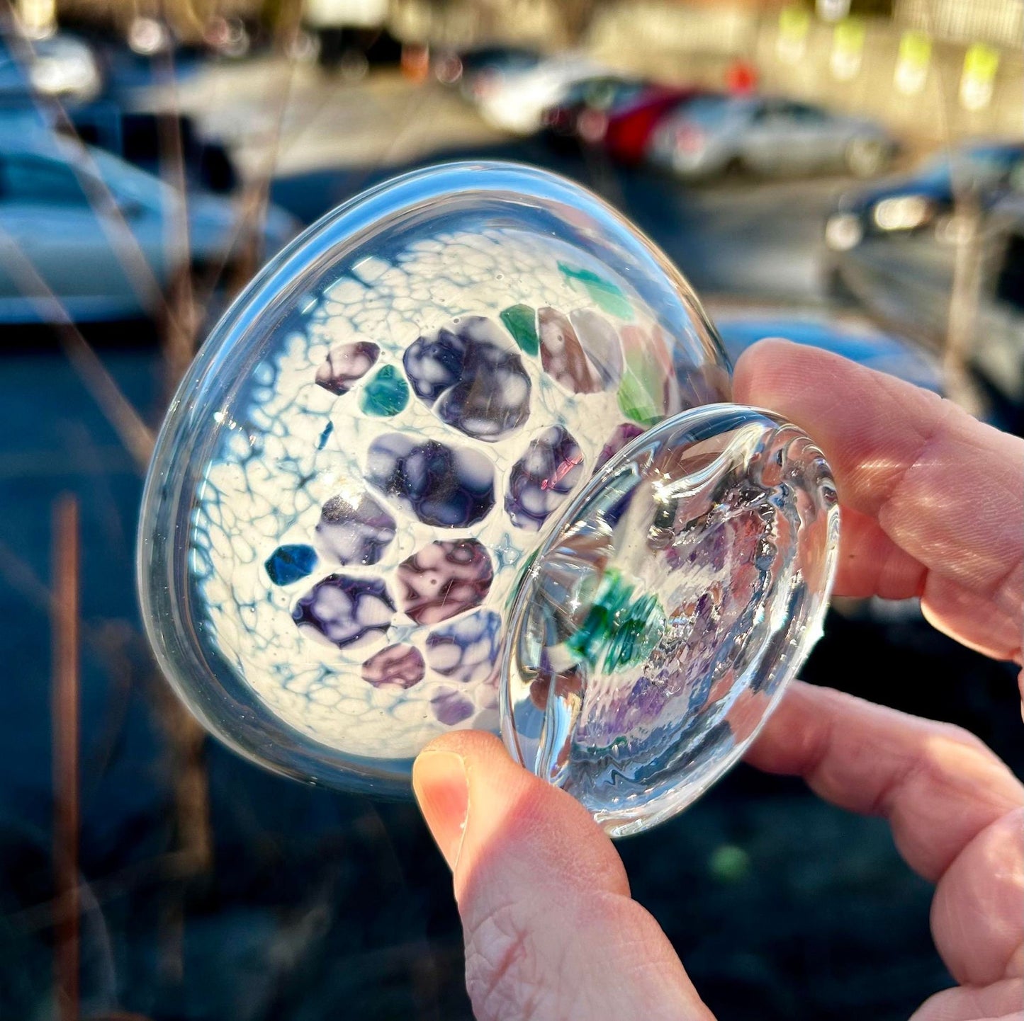 Rainbow Aurora Ring Dish 4"