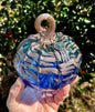 Cobalt Curlyque with Dreamcatcher Glass Pumpkin Gift and Centerpiece