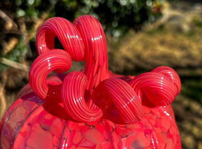 Imperial Red Glass Pumpkin Gift and Centerpiece