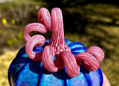 Ruby Grape Glass Pumpkin Gift and Centerpiece 4 1/2"