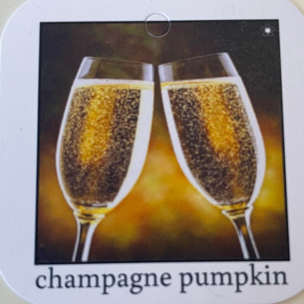 #96 Champagne Glass Pumpkin Collector's Tag