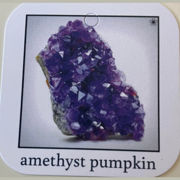 #95 Amethyst Glass Pumpkin Collector's Tag