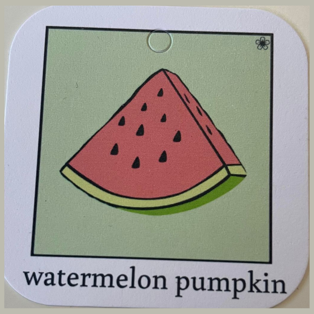 #97 Watermelon Glass Pumpkin Collector's Tag