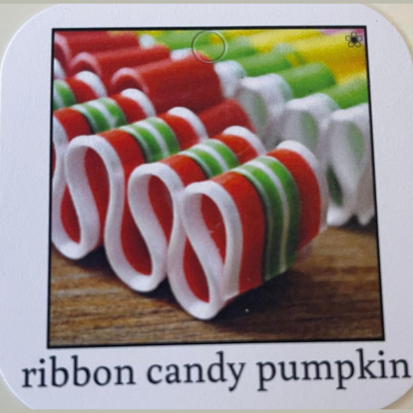 #92 Ribbon Candy Pumpkin Collector's Tag