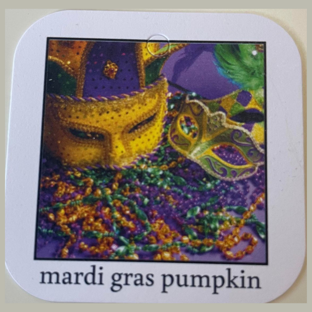 #91 Mardi Gras Pumpkin Collector's Tag